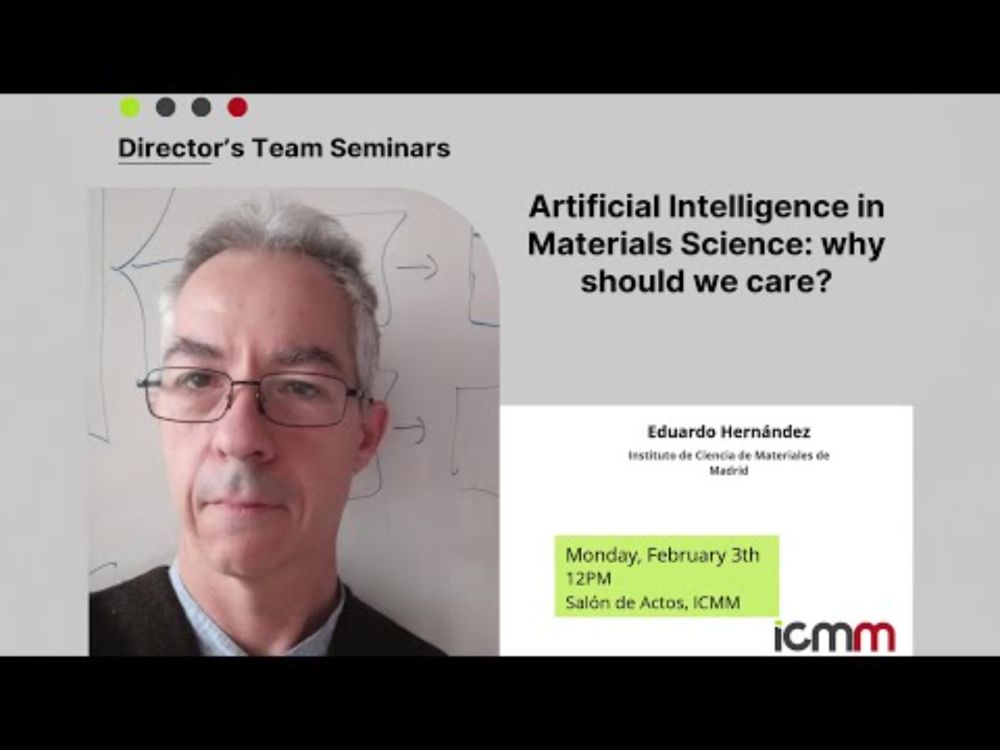 Artificial Intelligence in Materials Science: Why should we care?, by Eduardo Hernández