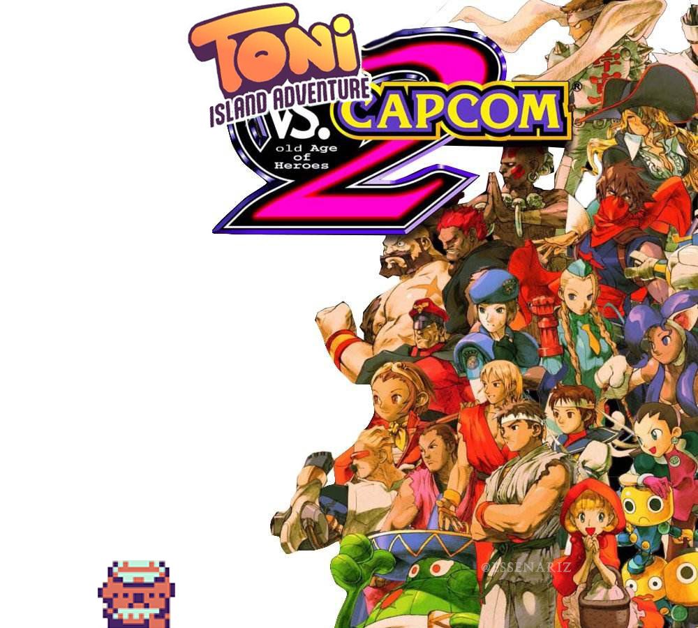 Meme crossover do jogo "Toni Island Adventure vs Capcom 2". @guigo.frolicstudio.fun‬ @frolicstudio.fun‬