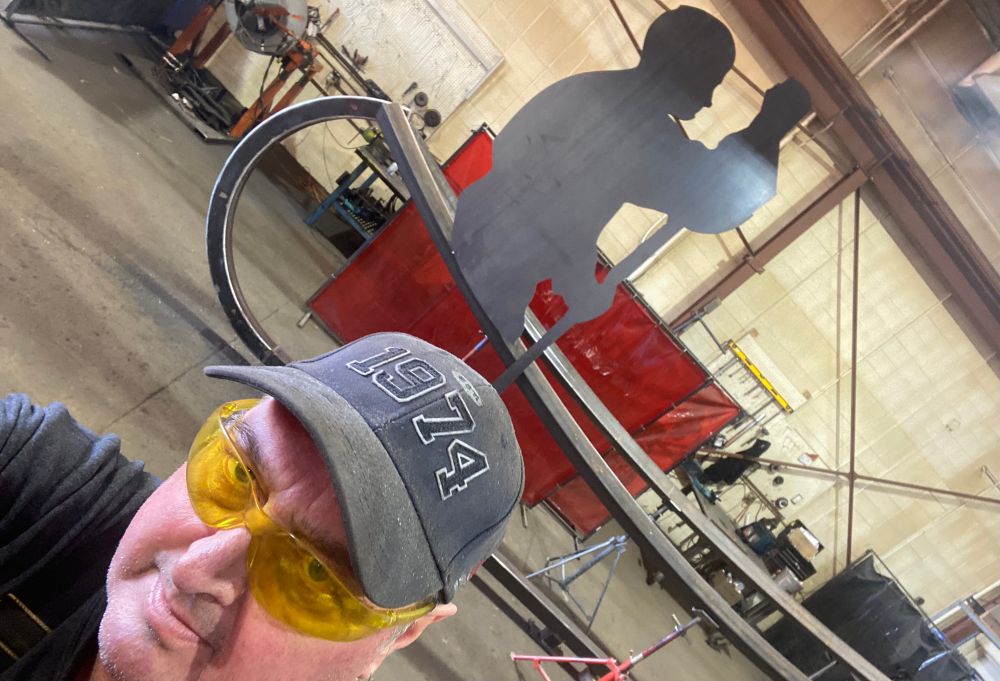 Selfie with my public art in progress