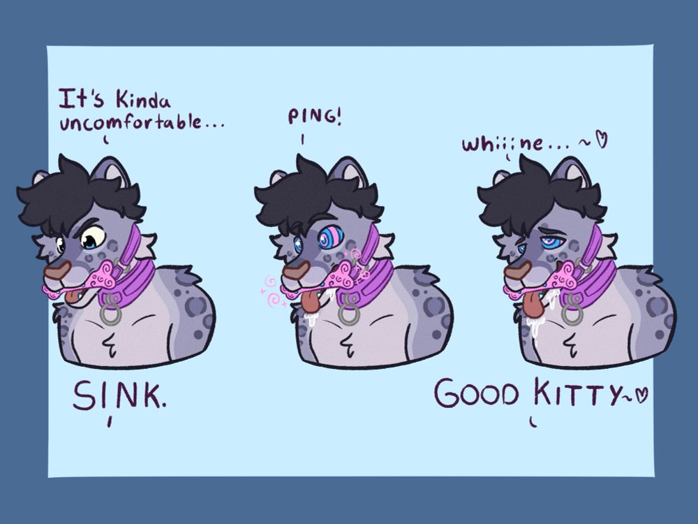 Hypno gag with snow leopard 