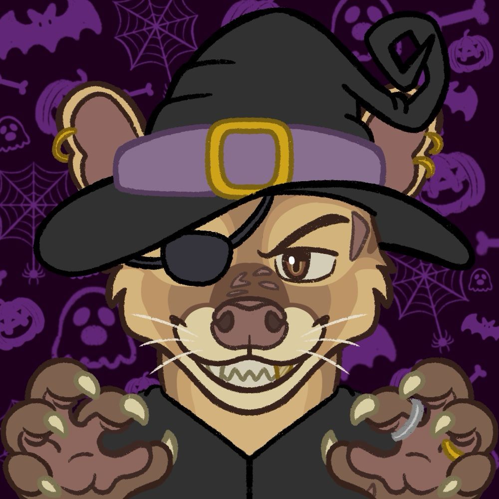 A fossa dressed as a witch 