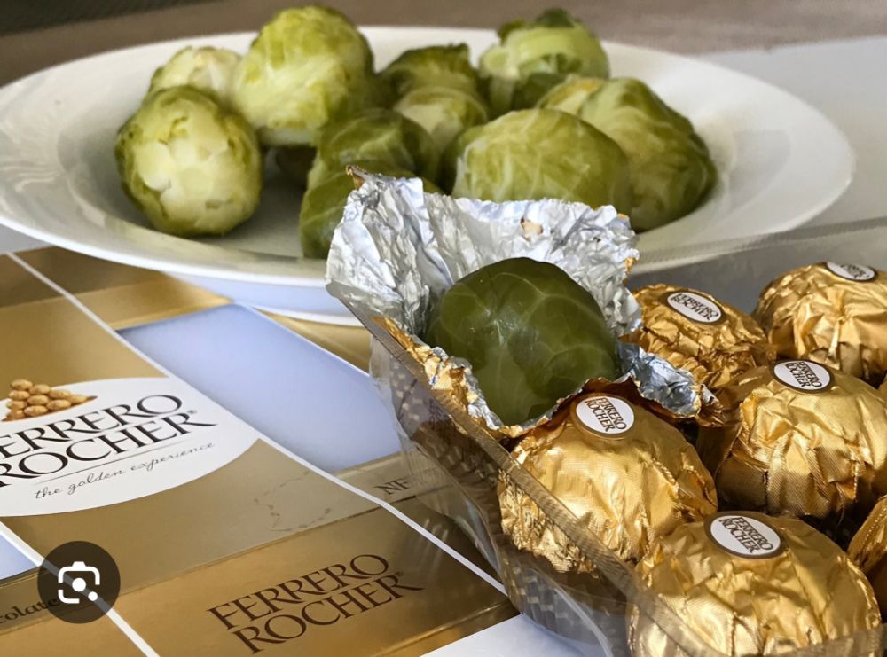 Rosenkohl als Ferrero Rocher getarnt.