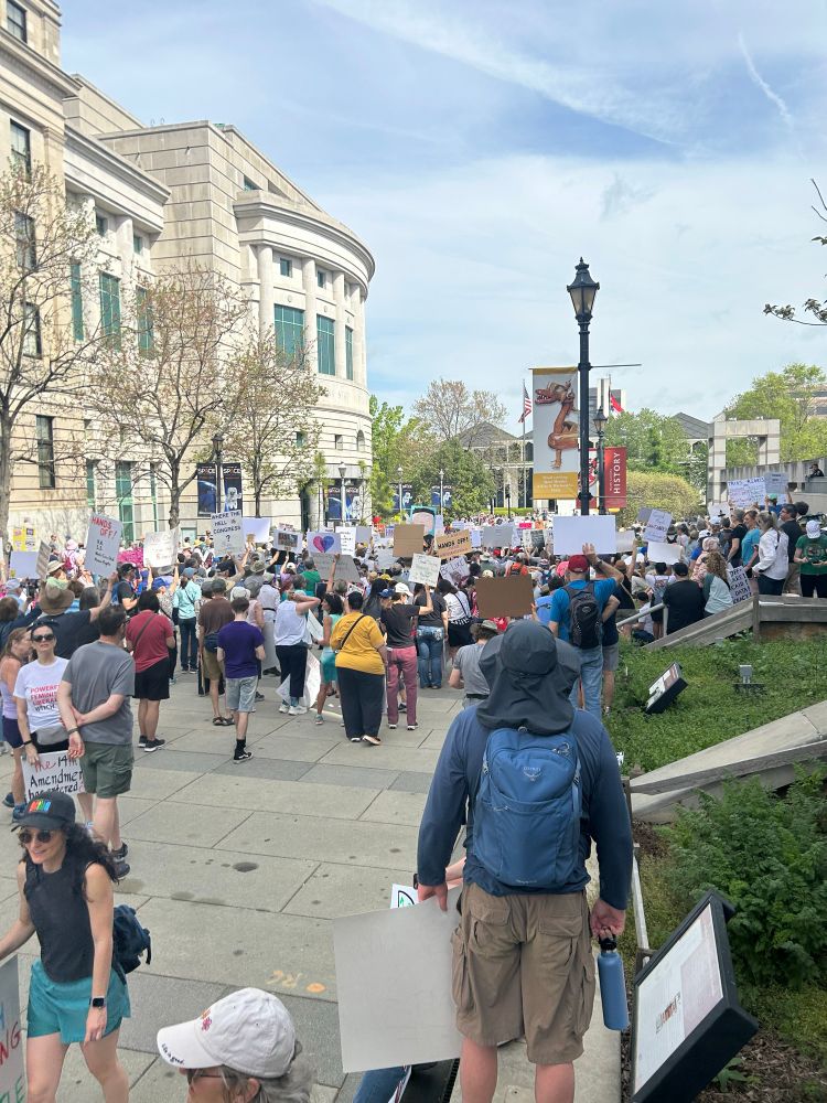 Crowd shot at Hands Off rally in Raleigh, NC. 