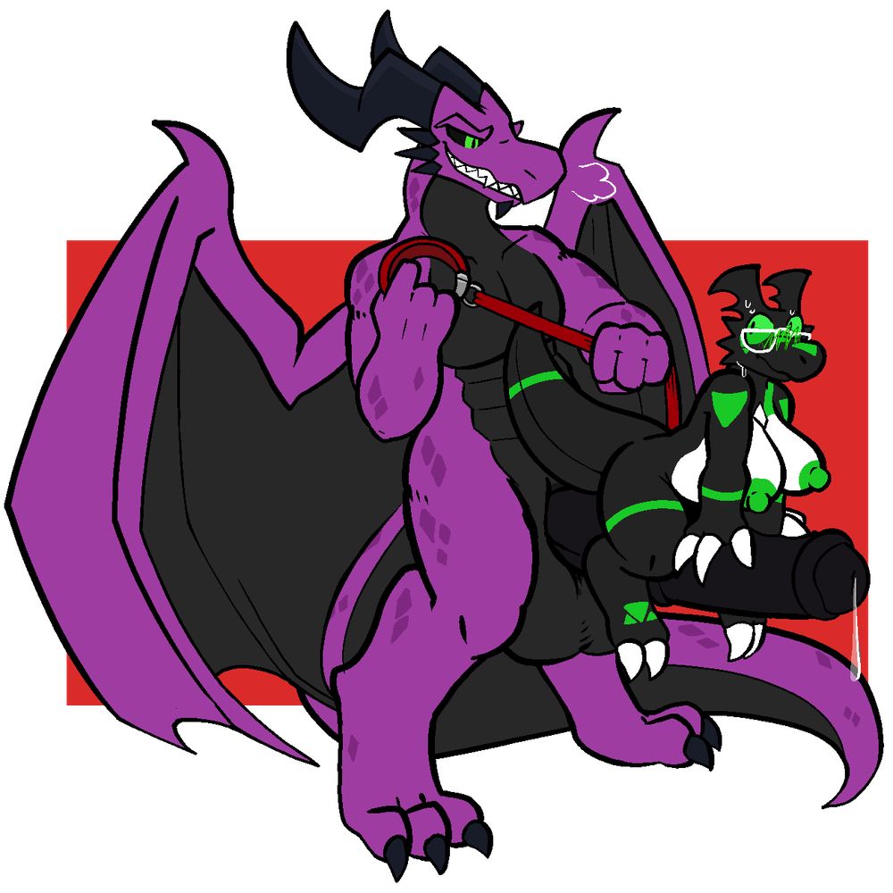 guilmon straddled atop a GIANT dragon penis