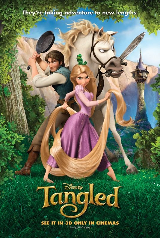 Movie poster for Disney's Tangled.