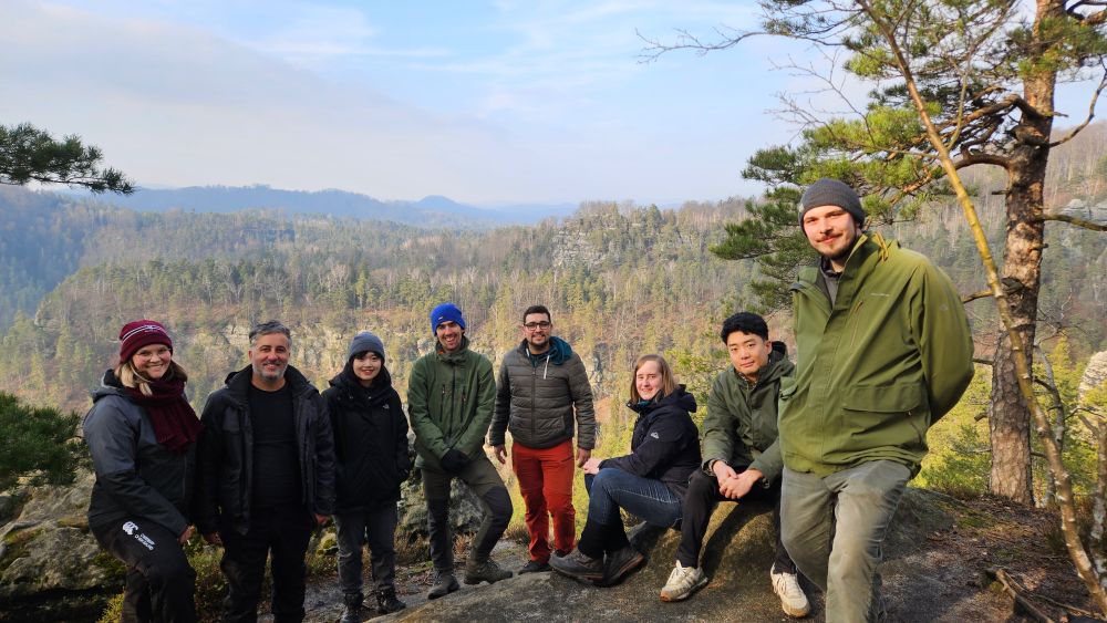The members of the research group on a fieldtrip to Czech Republic.