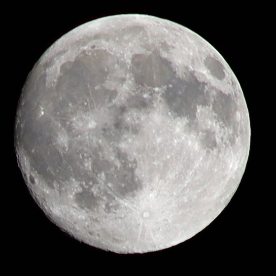 A detailed photo of the moon