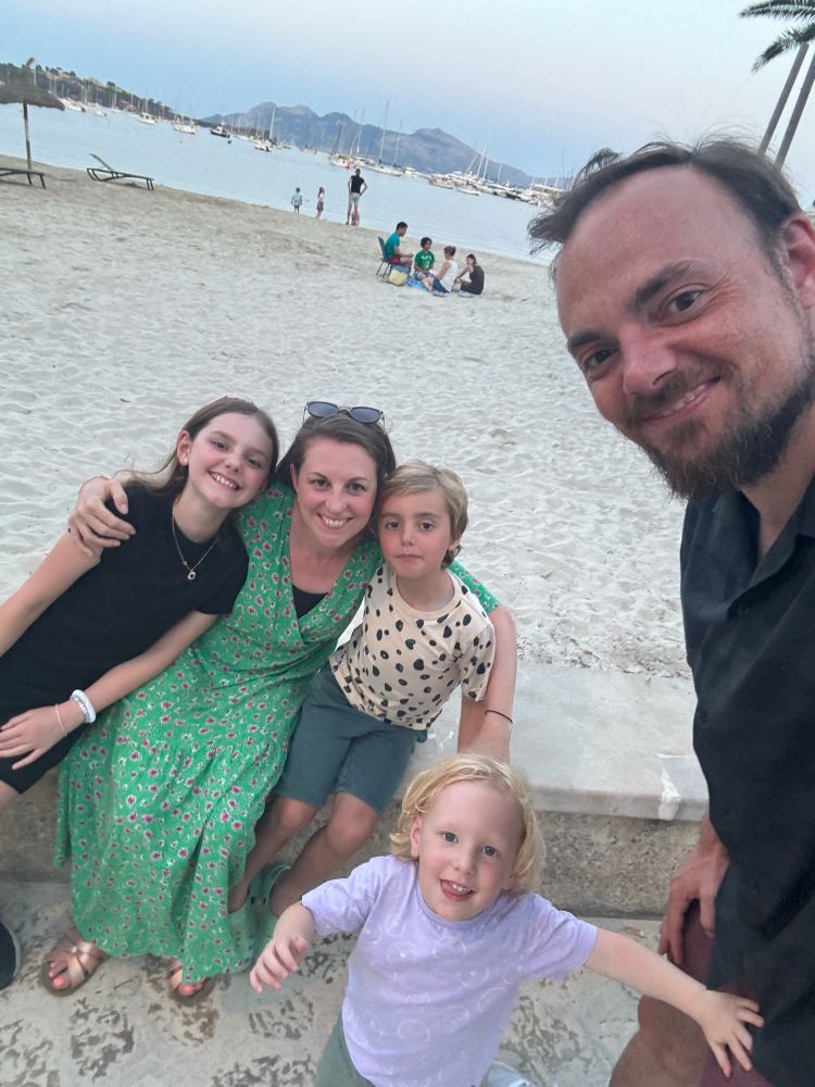 Me and my family (wife a three children) on a Mallorca beach 