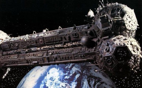 Satellite of Love, a bone-shaped spacecraft, from the tv show Mystery Science Theater 3000. 