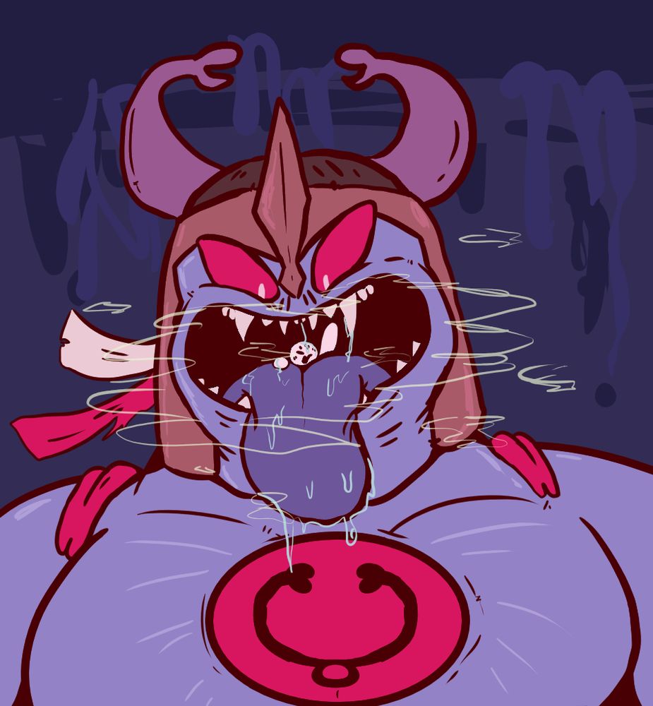 Mumm ra, but in his hydrated form and also in the Roar design (for some reason...), eating a micro fella
What a bastard!