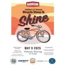 Halifax bicycle show and shine poster. May 9, Garrison Brewery, marginal road. 