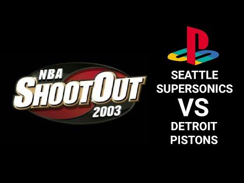 NBA ShootOut 2003 (Playstation) - Seattle SuperSonics VS. Detroit Pistons [HD] | RetroGameUp