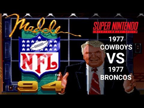 Madden NFL '94 (Super NES) - 1977 Cowboys VS. 1977 Broncos [HD] | RetroGameUp
