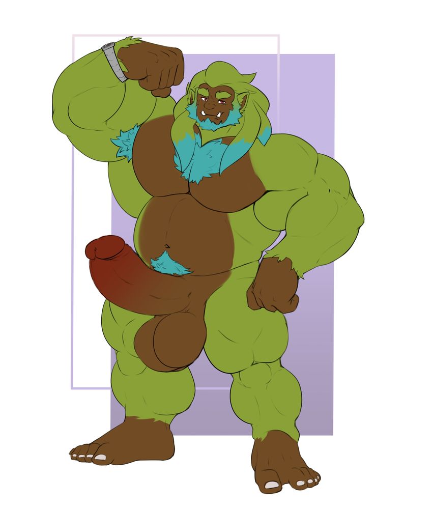 New redesign of EightySeven Werehog.

This time he's completely naked body and rocking that boner in his human form.