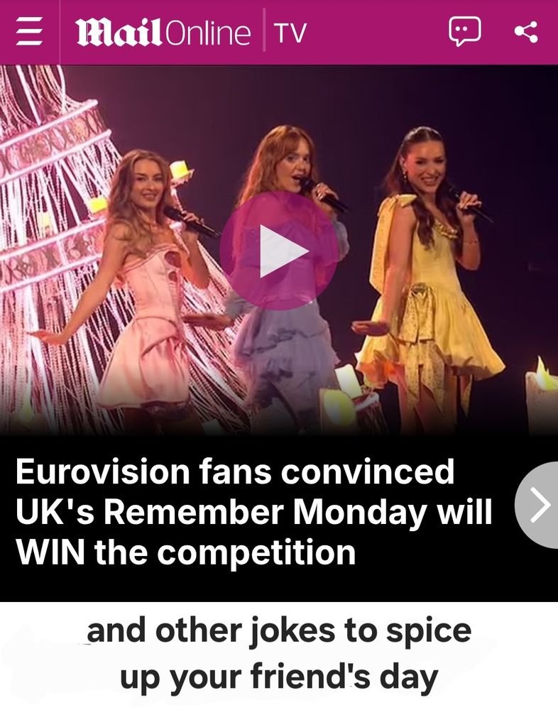 Eurovision fans convinced UK's Remember Monday will WIN the competition - and other jokes to spice up your friend's day