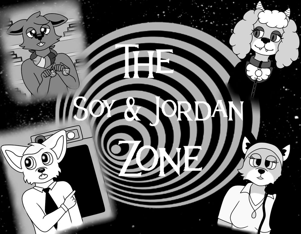 Black and white furry characters representing various episodes of The Twilight Zone