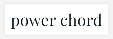 power chord