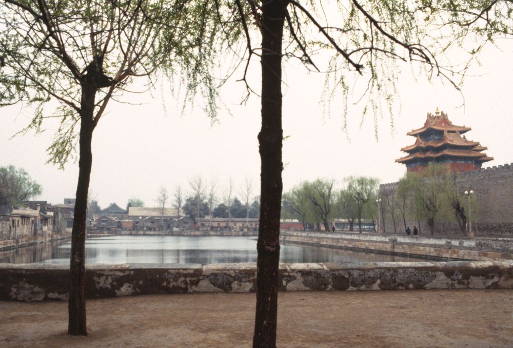 reflecting pool and tower in China