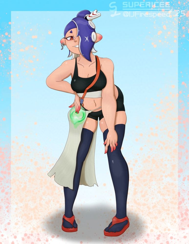 Shiver in her new outfit for Splatoon Raiders, pose loosely based on her official art.