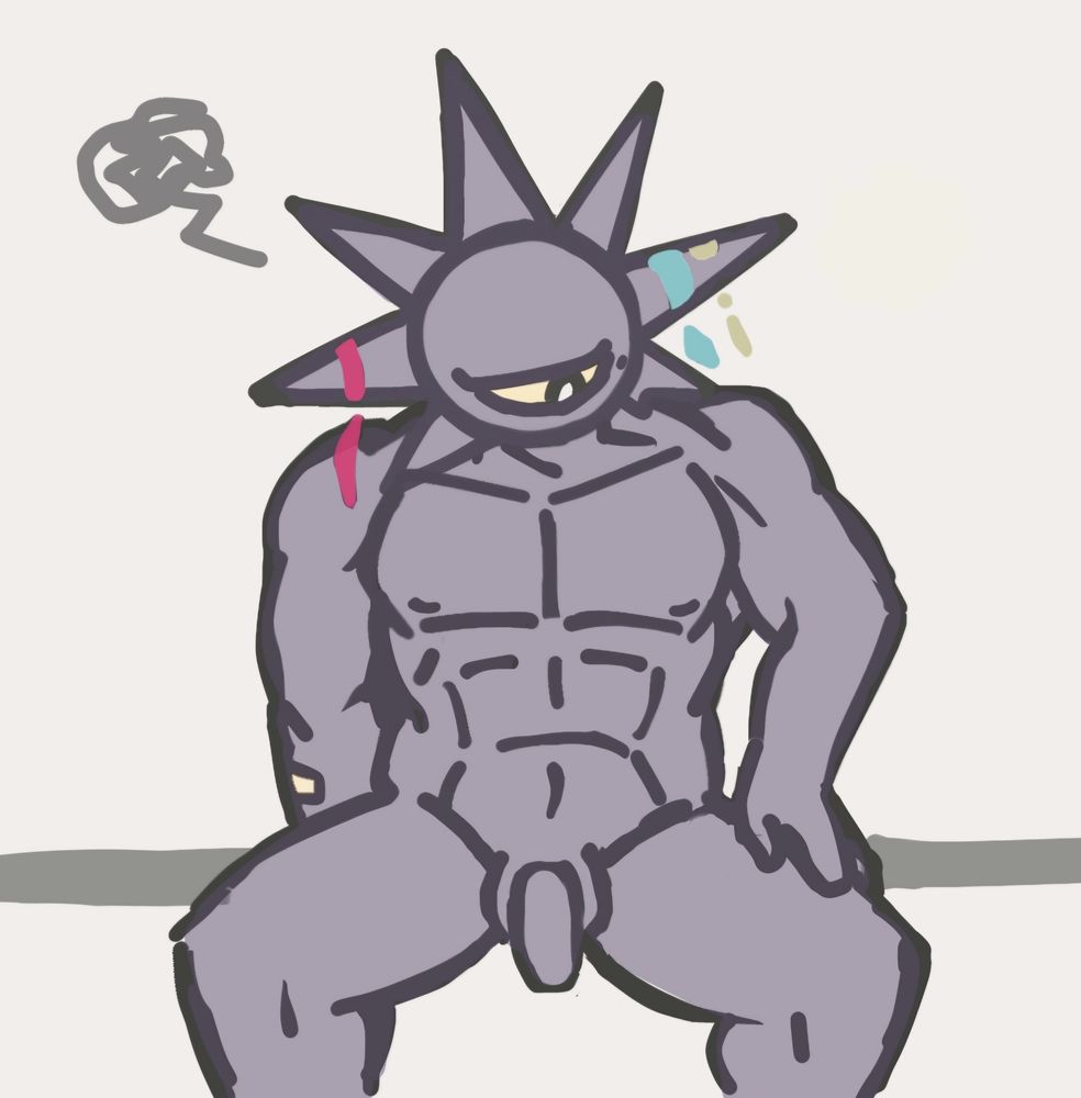 Unid sitting naked, unamused