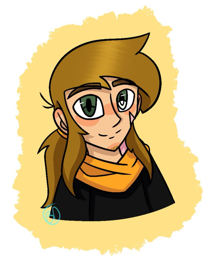 A bust shot of my OC Cole Westbay. He is very gay.