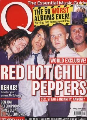 Q Magazine cover with the Red Hot Chili Peppers 