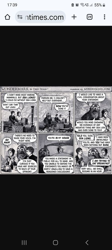 Sealioning cartoon
