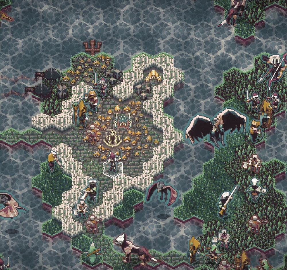Battle scene from strategy rpg