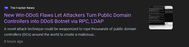 new win-ddos flaws let attackers turn public domain controllers into ddos botnet via rpc, ldap