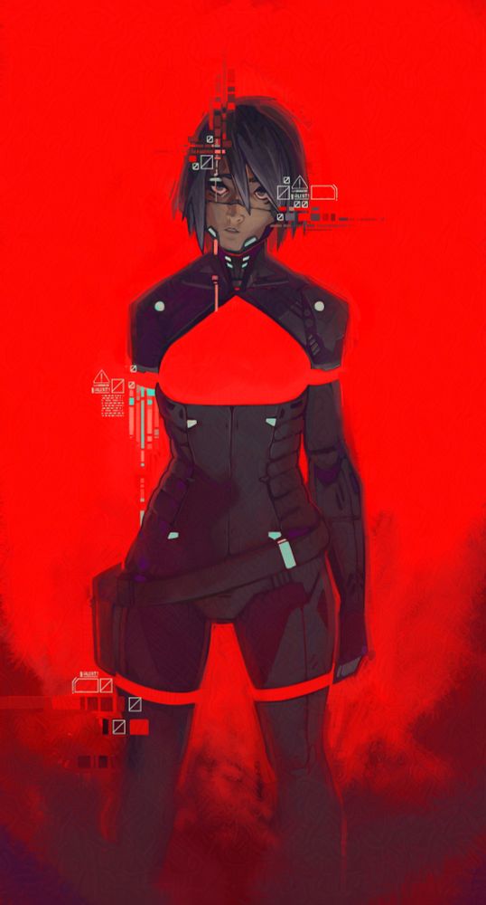 Horror. LSTR unit. Her bodysuit decaying. Her arm torn apart. Warning fill the interface, caution. Injury. Her face holds a deadeyed stare, looking at nothing yet comprehending everything about the nightmare she is trapped in. Maybe next time she'll succeed.

Hope is lost. 
She has failed. 

The light will fade from her eyes and she will die in the dark and cold of an alien world.