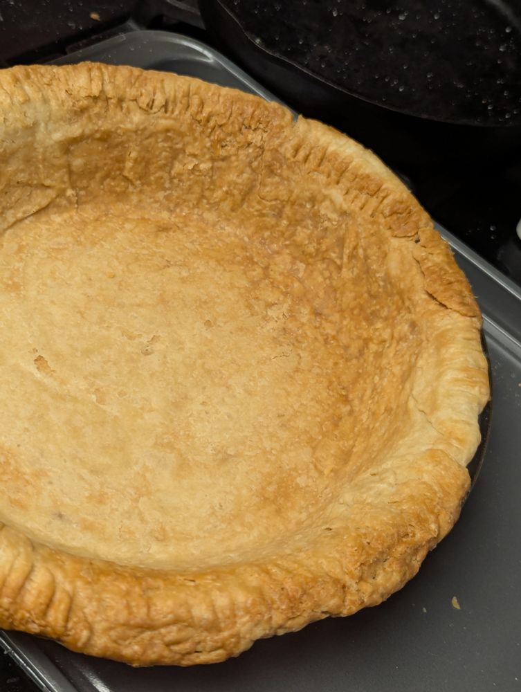 My beautiful blind baked pie crust!!