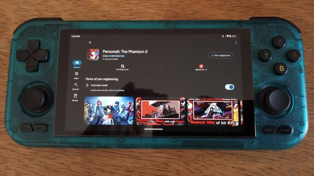 Retroid Pocket 4 Pro with Persona 5X app for android pre-registered.