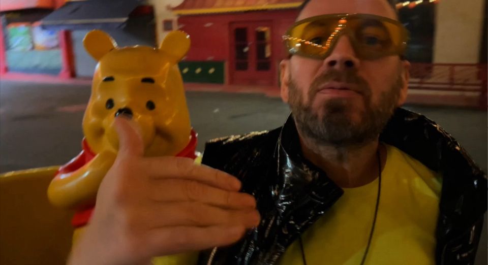 Miko Malo with Pooh Bear