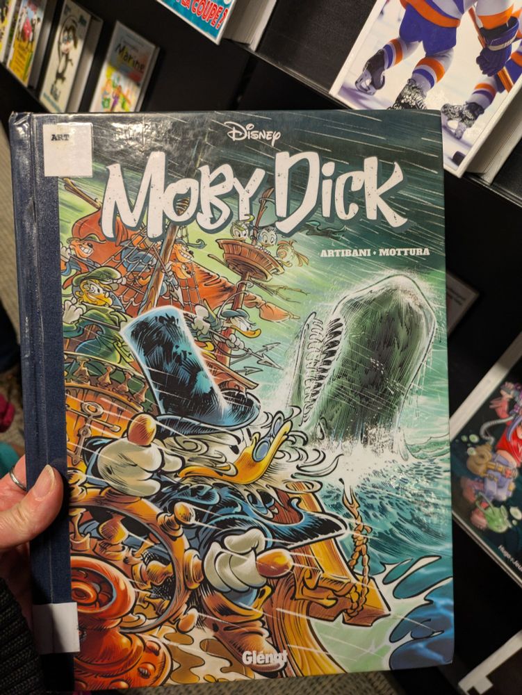 Cover of the Disney graphic novel of _Moby Dick_ with Scrooge McDuck as Ahab.