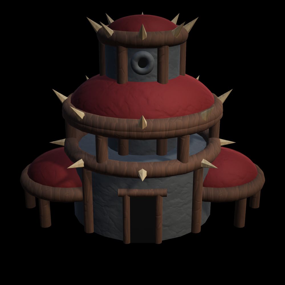A render of an orcish hut.