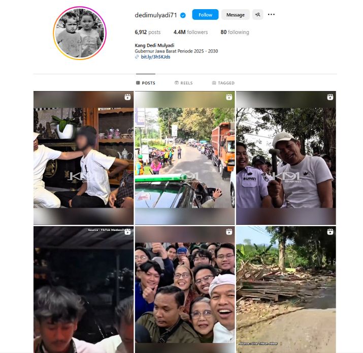 It's Kang Dedi Mulyadi's Instagram (I'm not following him anyway, because this guy doesn't appear on Bluesky and I don't have interest to know about him).