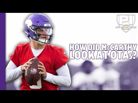 How did JJ McCarthy look at OTAs?