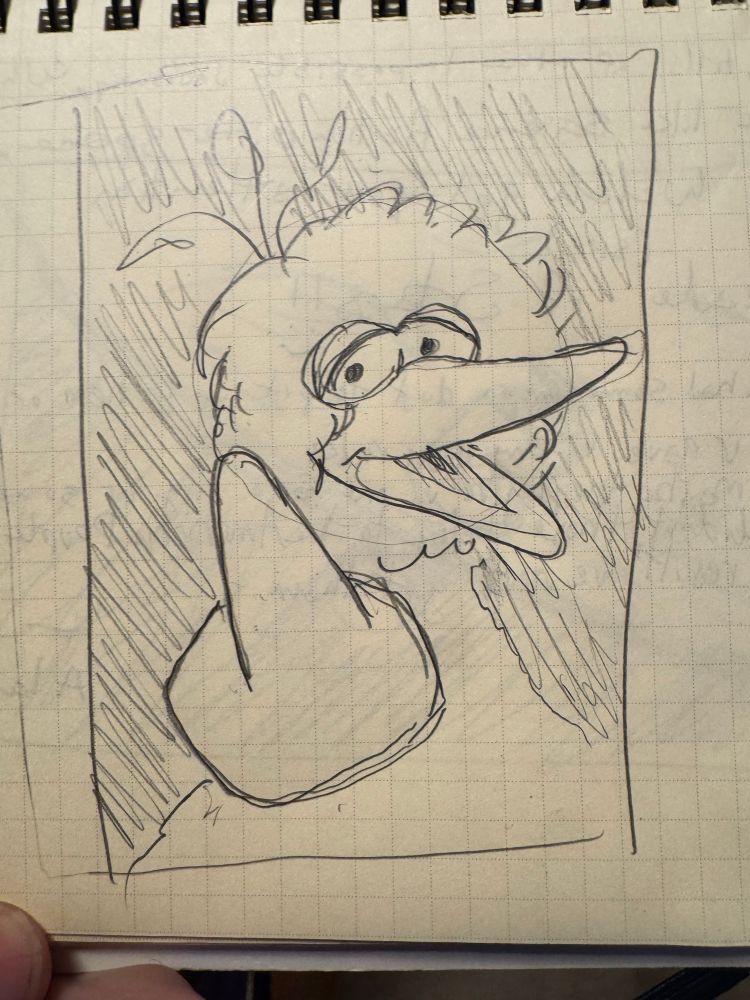 Big Bird giving the big bird. 