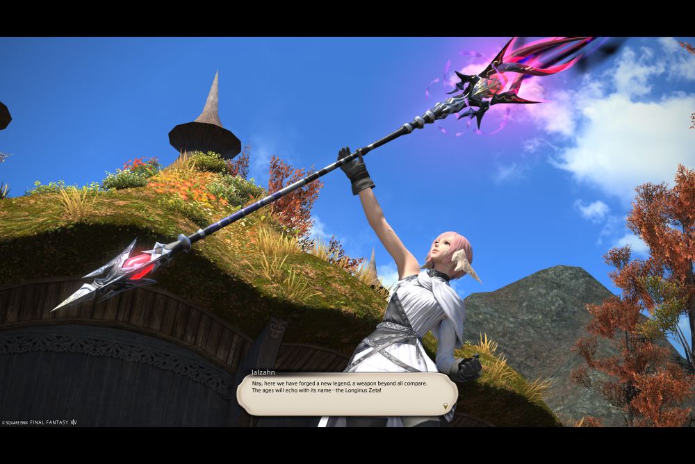 Someone in FFXIV got their final Zodiac weapon, the Longinus Zeta.