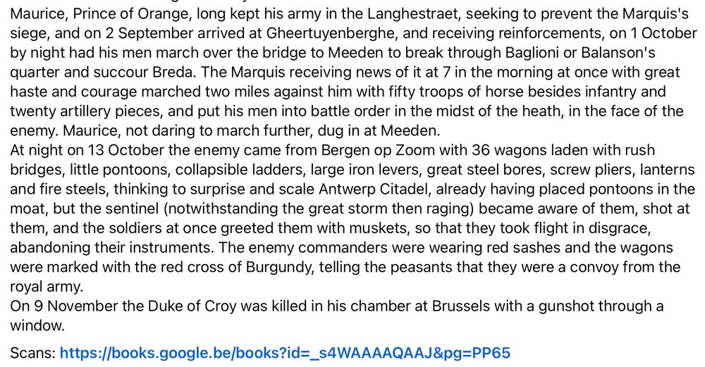 Translation of text from a 17th-century chronicle