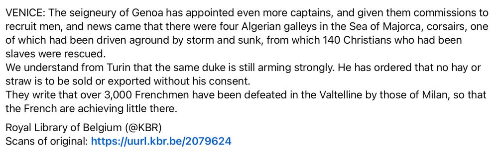 News from Venice published in Antwerp on 17 January 1625.