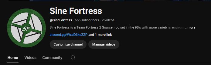 The Sine Fortress youtube channel reaching 666 subscribers. 