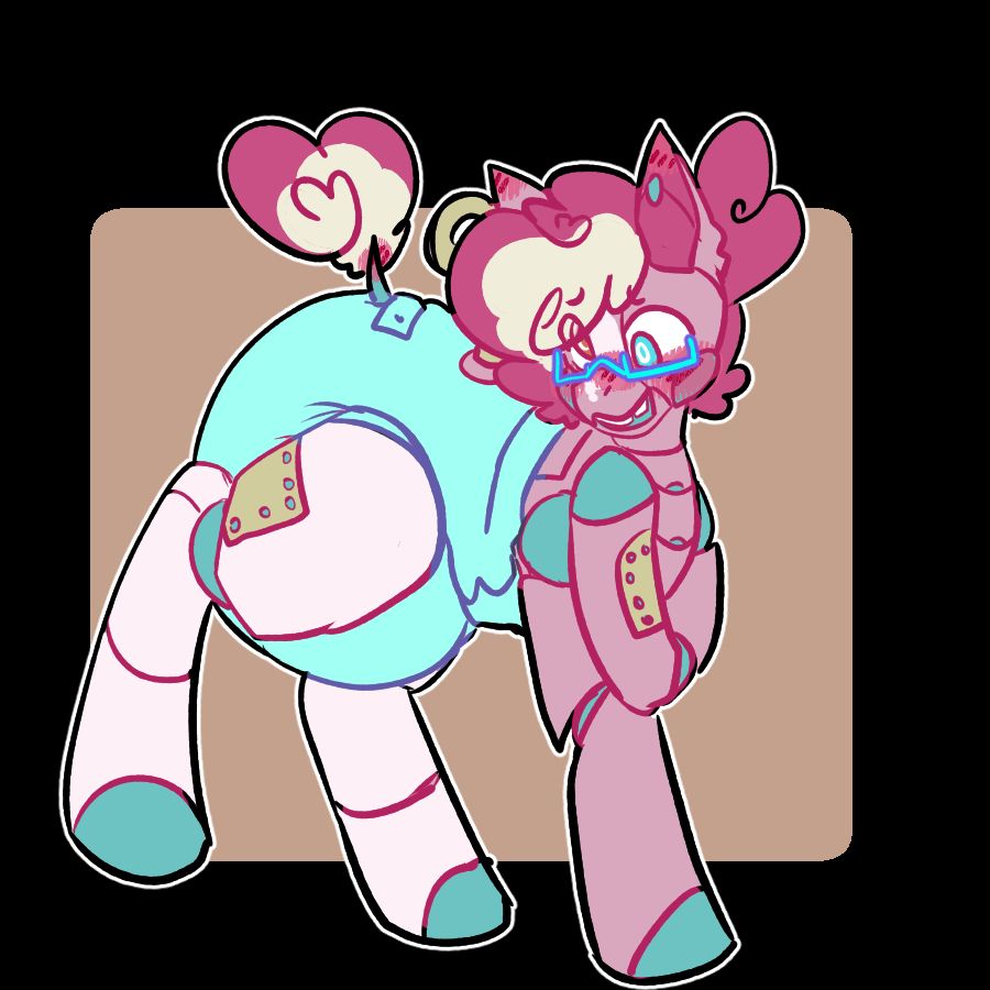 Confetti Pop AU where's he's a gen 3 synth from a Fall out Equestria game I'm in 