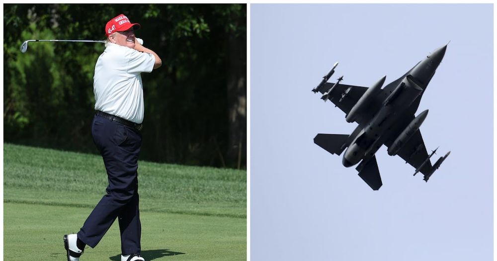 The President was back on the fairway this weekend, after being accused of cheating in Scotland.