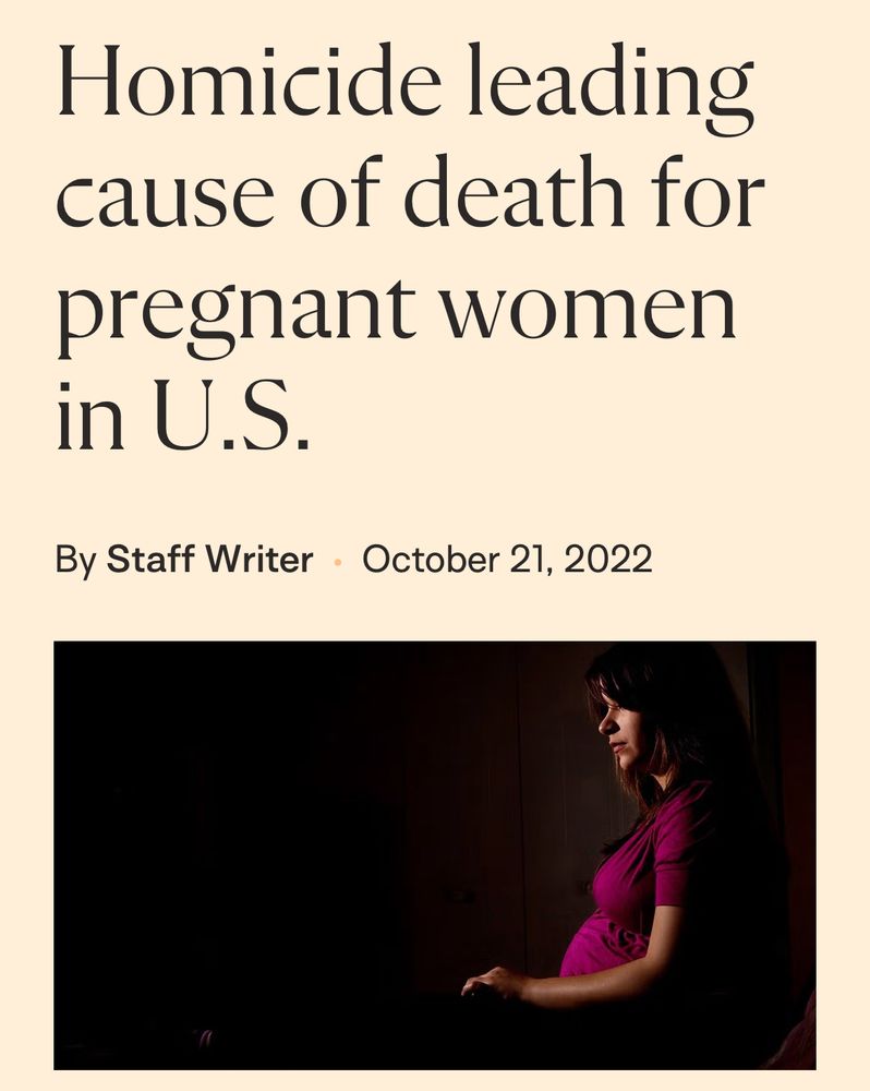 Homicide leading cause of death in pregnant woman. 