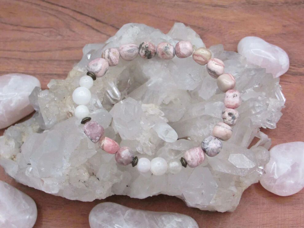 Moon Goddess Bracelet https://angelladycrystalsboutique.com/products/moon-goddess-bracelet-moonstone-rhodocrosite-divine-intuition