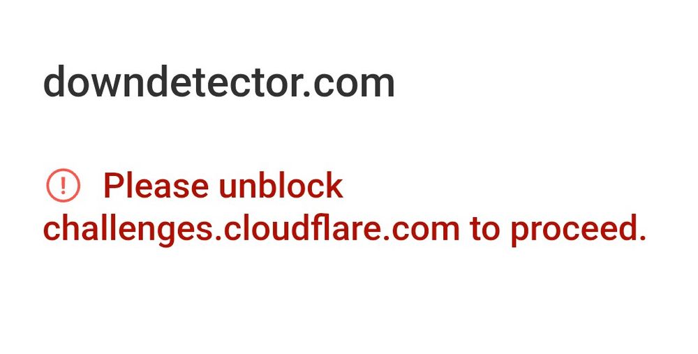 DownDetector is down because of the Cloudflare outage.
