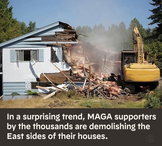 MAGA cult are destroying all the "EAST SIDES" of their homes for some reason!