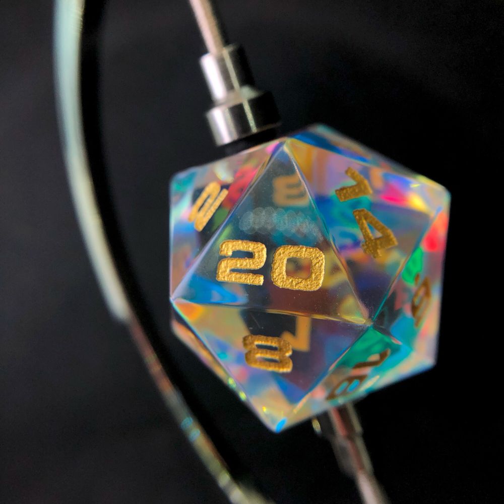Dichroic Glass D20 Chonk