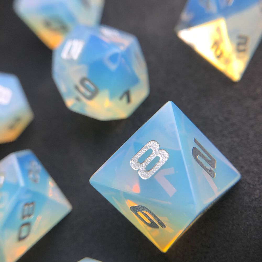 Opalite 7-Piece Polyhedral Dice Set